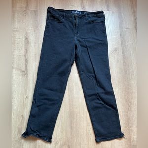 Hollister Black Rinse high-rise slim straight jeans